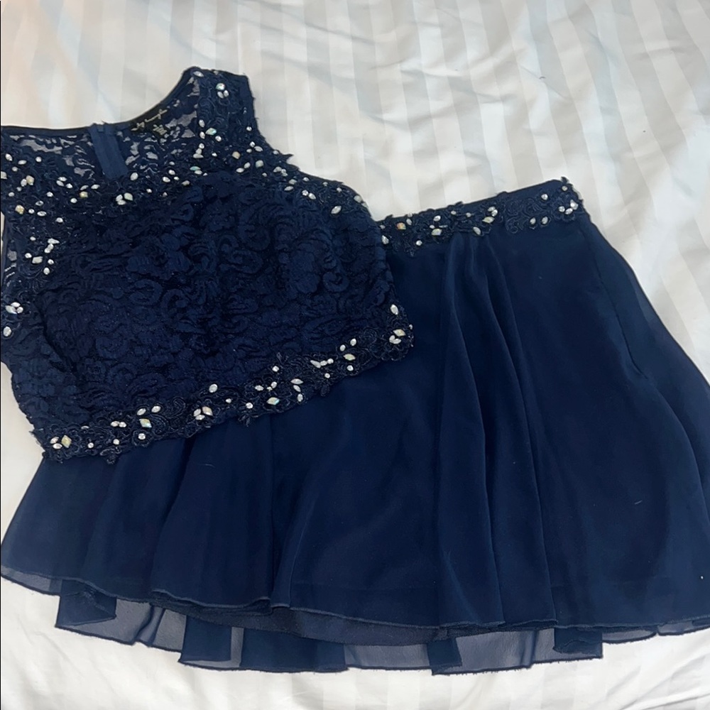 Elegant Navy Blue Kids Dress